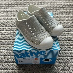 Native silver bling C11 toddler Jefferson slip on sneaker